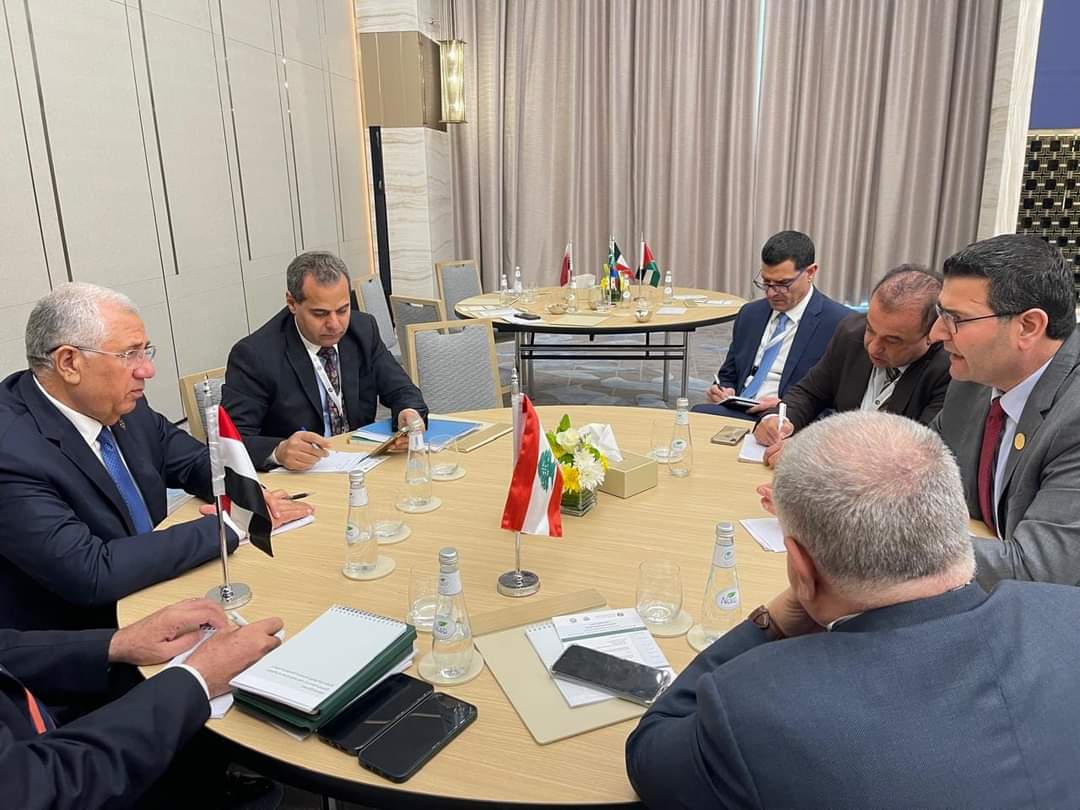 وزير الزراعة  يبحث مع نظيره اللبنانى ملفات التعاون المشتركة 