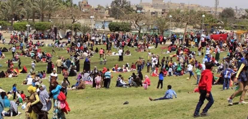 المصريون يحتفلون بأعياد الربيع ويتوافدون على الحدائق والمنتزهات بالمحافظات 