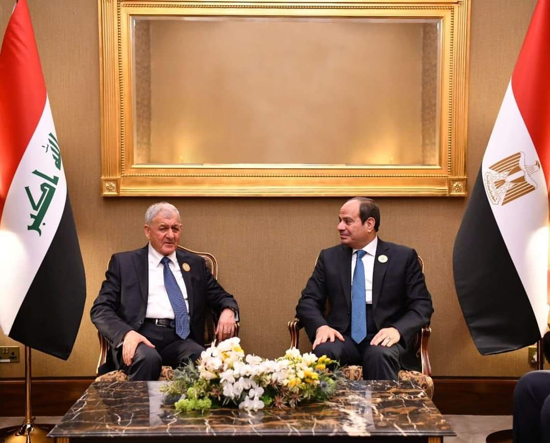 السيسى والرئيس العراقى: التنسيق المشترك مهم لدعم استقرار الأوضاع بالشرق الأوسط