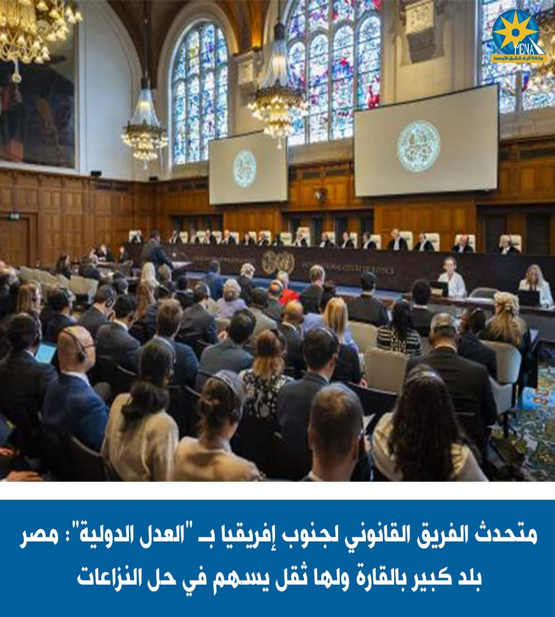 انضمام مصر للدعوى المقامة ضد إسرائيل، "خطوة مهمة وضرورية تسهم فى حل النزاع