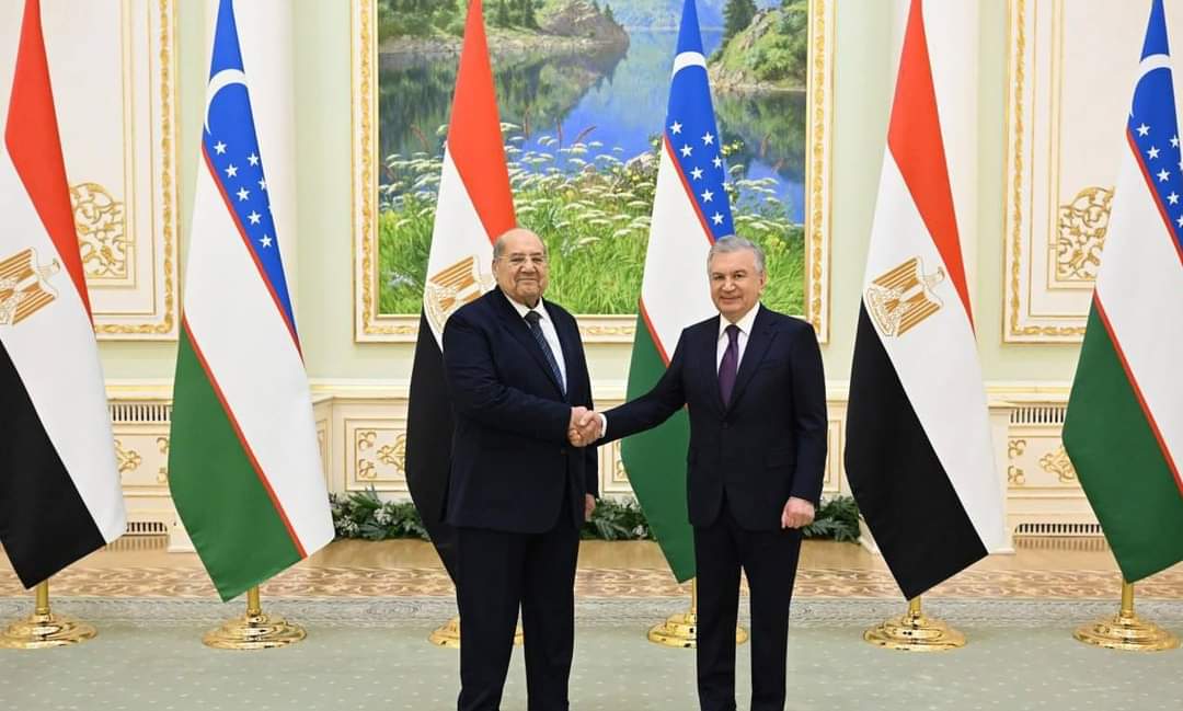 رئيس مجلس الشيوخ يبحث تعزيز التعاون المشترك خلال لقائه رئيس أوزبكستان