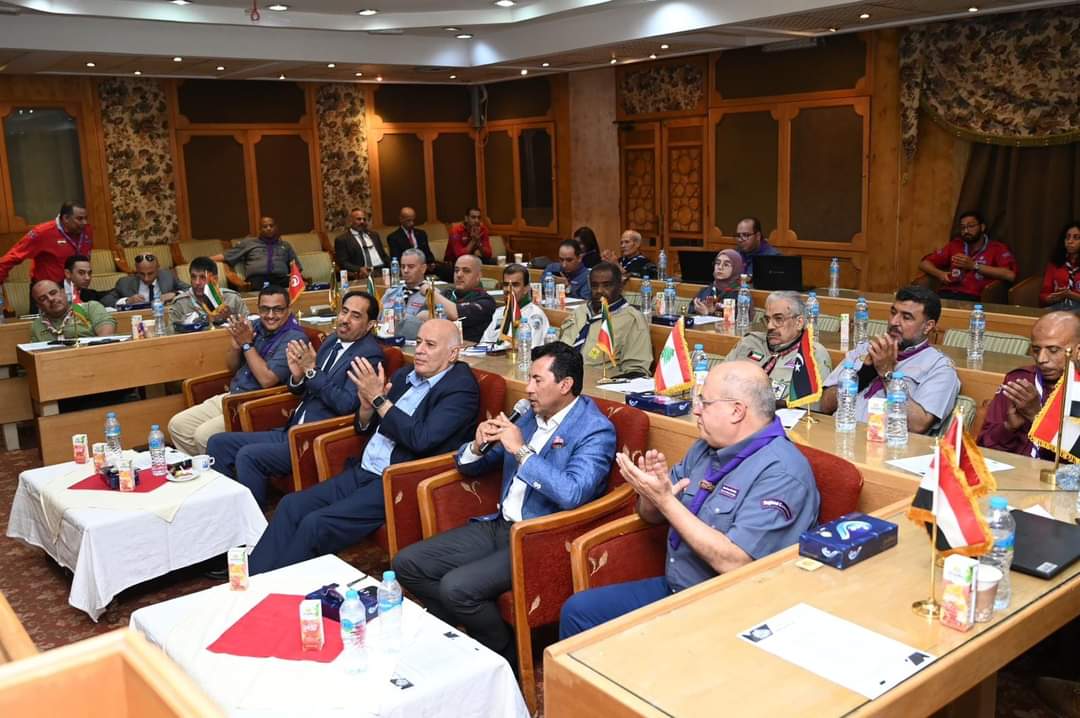 وزير الشباب يشهد لقاء رؤساء الجمعيات الكشفية العربية 