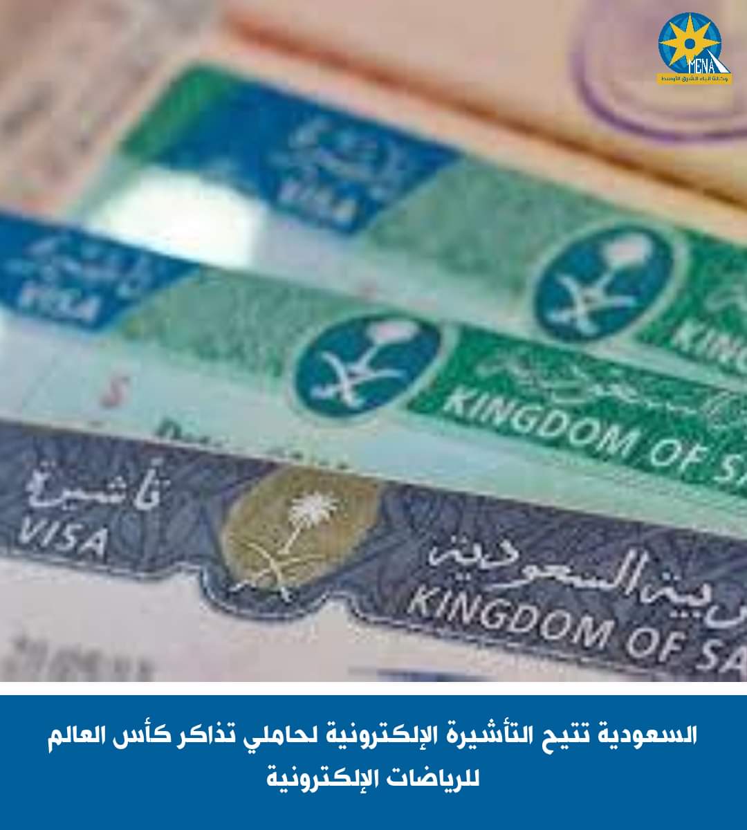 السعودية تتيح التأشيرة الإلكترونية لحاملى تذاكر كأس العالم للرياضات الإلكترونية