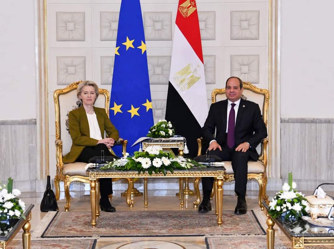 الرئيس بحث مع رئيسة المفوضية الأوروبية مواجهة التحديات الإقليمية المتزايدة