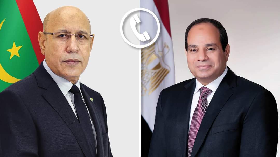 الرئيس يهنئ الغزوانى بإعادة انتخابه رئيسًا لموريتانيا