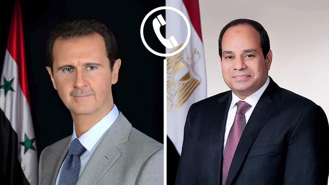 الرئيس يبحث هاتفيا مع بشار الأسد مستجدات الأوضاع الإقليمية