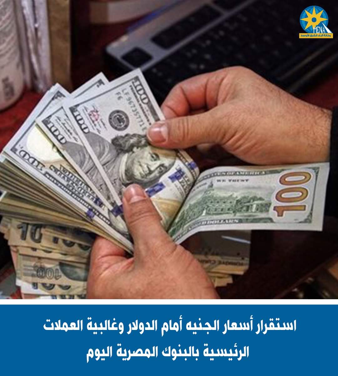 استقرار سعر الجنيه المصري أمام الدولار الأمريكي