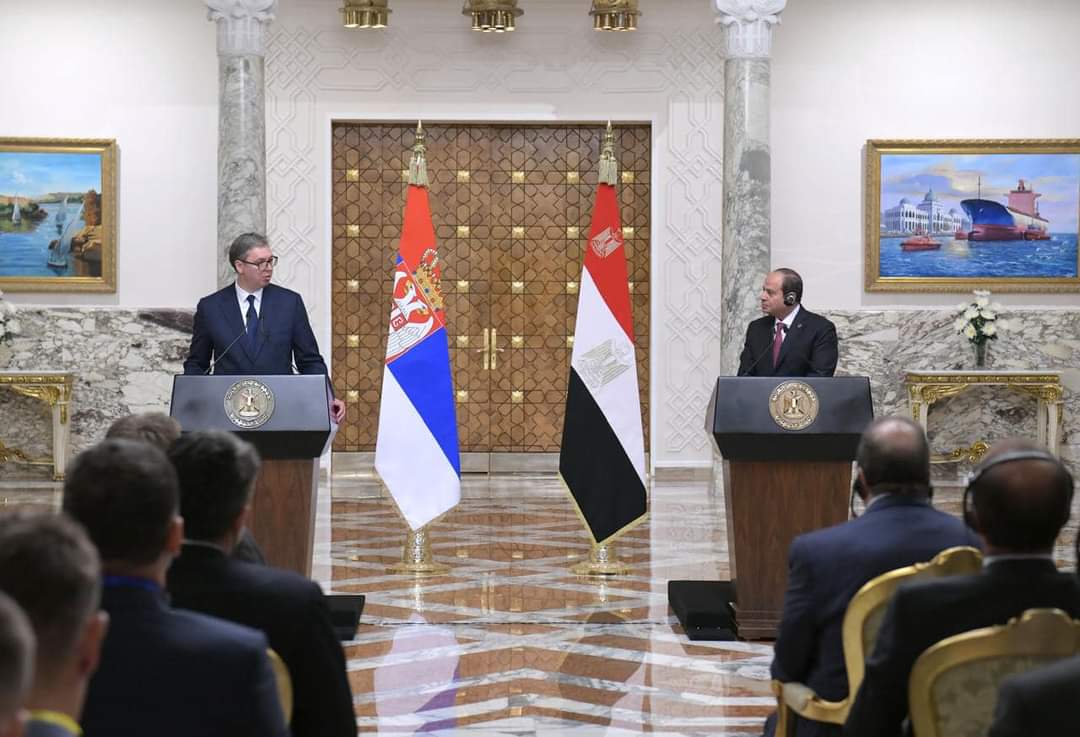 الرئيس الصربى يشيد بطريقة إدارة الرئيس السيسى لمصر فى ظل التحديات المحيطة 