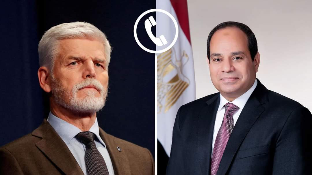 الرئيس يبحث مع الرئيس التشيكى القضايا الإقليمية والدولية والأزمة الأوكرانية