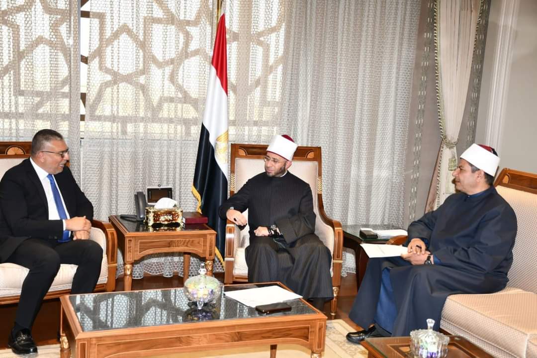 وزير الأوقاف يستقبل رئيس اتحاد إذاعات وتليفزيونات دول منظمة التعاون الإسلامى