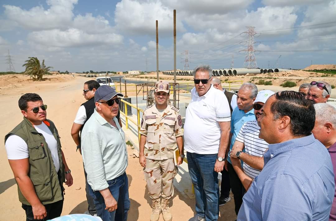 وزير الرى يتفقد المسار الناقل لمياه الصرف الزراعى لمحطة الدلتا الجديدة