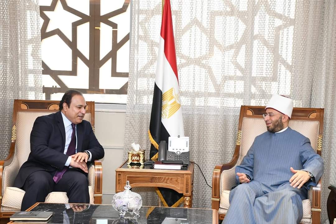 وزير الأوقاف يلتقى الأمين العام لمركز الملك عبد الله العالمى للحوار بين أتباع الأديان والثقافات «كايسيد»