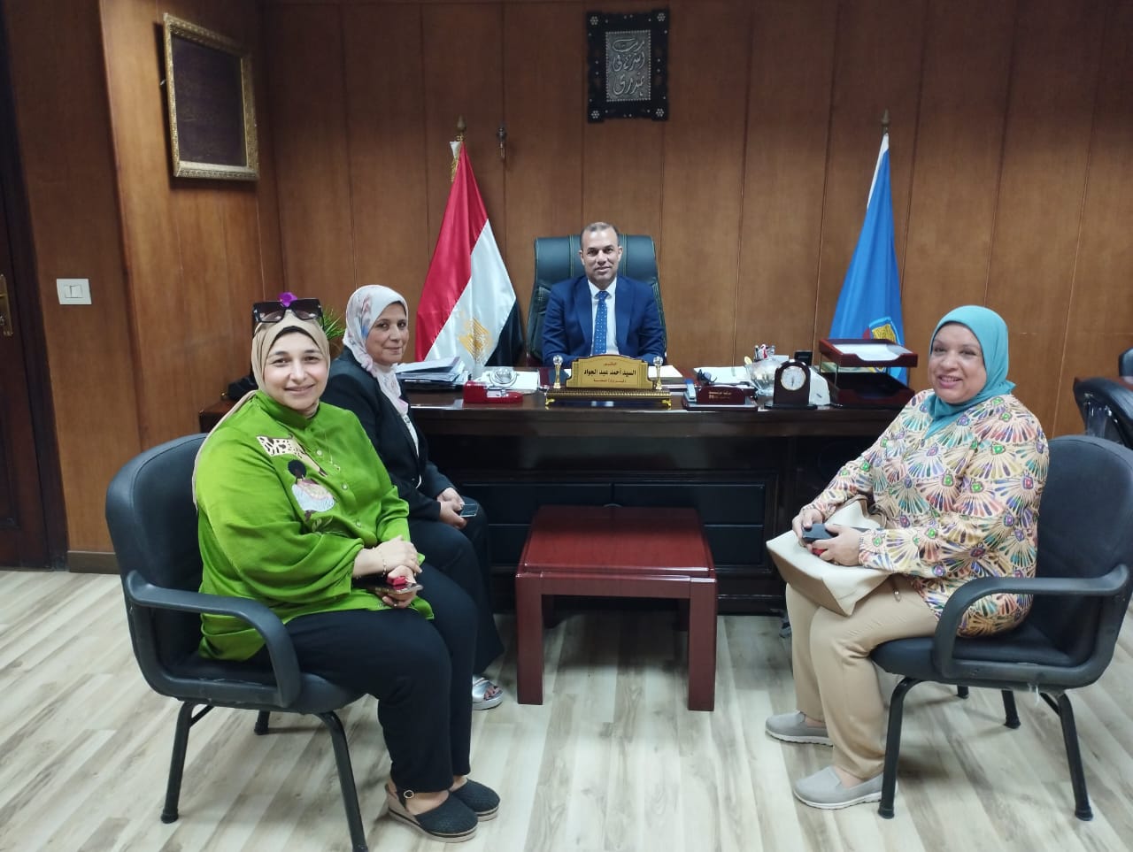 عبدالجواد .. يستقبل عميد ووكيل كلية التمريض بجامعة دمنهور