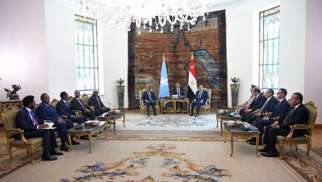 الرئيس يؤكد موقف مصر الداعم لوحدة وسيادة الصومال على أراضيه 