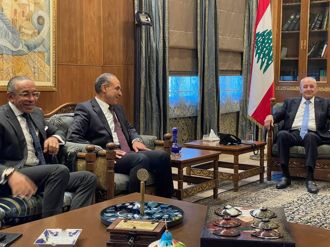 وزير الخارجية يبحث مع رئيس مجلس النواب اللبنانى جهود وقف التصعيد