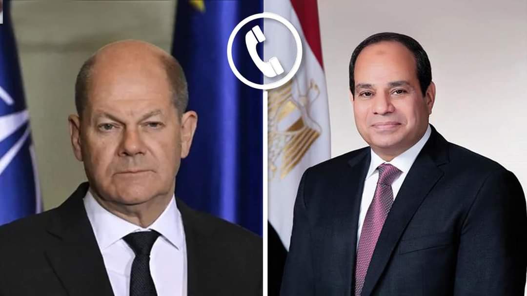 الرئيس يبحث مع المستشار الألمانى تعزيز التنسيق والتشاور المستمر إزاء القضايا الإقليمية والدولية