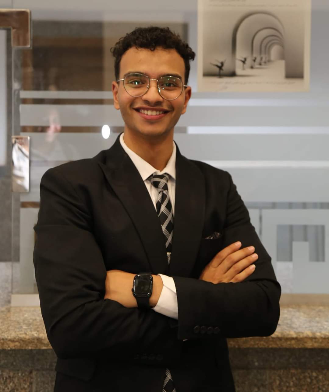 الطالب يوسف محيى الدين مسئول الصحة العامة في الإتحاد المصرى لطلاب كليات الصيدلة (EPSF)