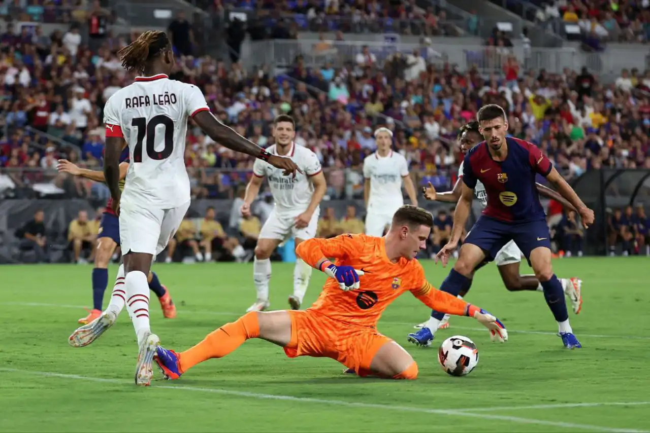 برشلونة يخسر وديا أمام ميلان .. استعدادا للموسم الجديد