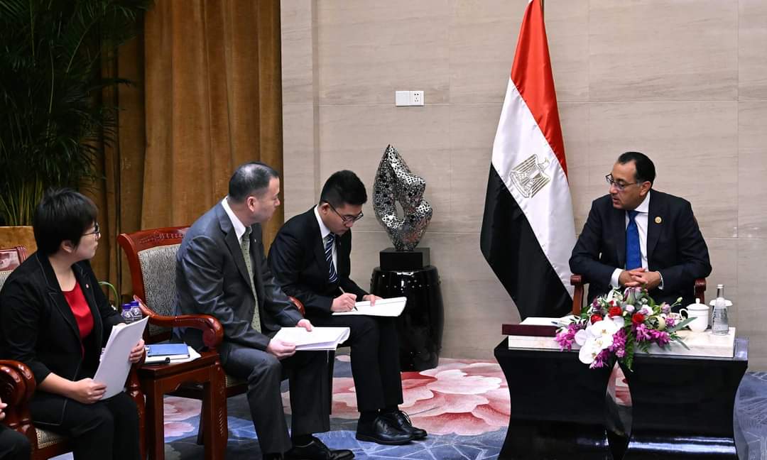 رئيس الوزراء يلتقى الرئيس التنفيذى لشركة الصين الجنوبية للزجاج