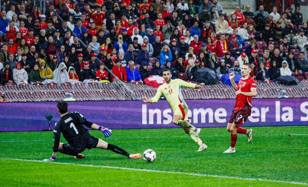 أسبانيا سحقت سويسرا برباعية فى الأمم الأوروبية - الخبر لايف