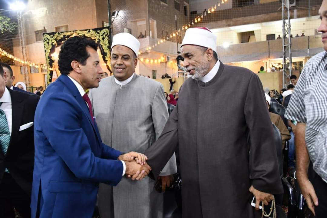 وزير الشباب يشهد احتفالية المولد النبوى الشريف بالتعاون مع مؤسسة مودة "مساجد آل البيت تنمية وتطوير"