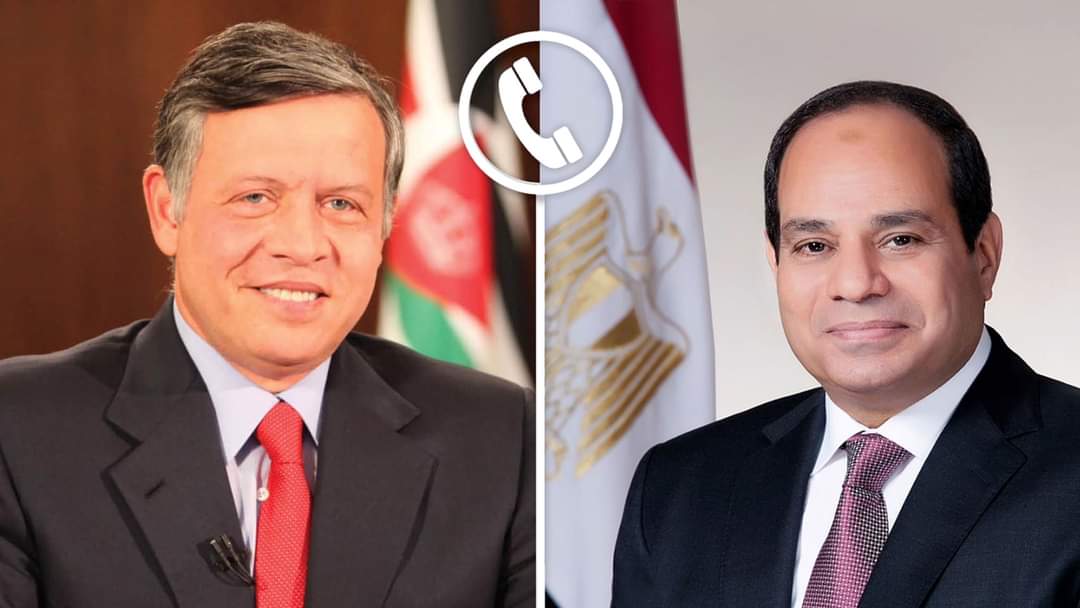 الرئيس وملك الأردن بحثا مستجدات الأوضاع الإقليمية