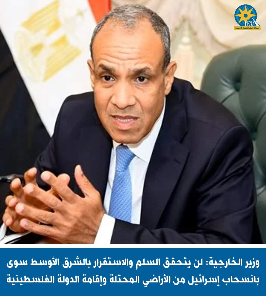 وزير الخارجية : انسحاب إسرائيل من كافة الأراضى العربية المحتلة.. يحقق السلم والاستقرار بالشرق الأوسط