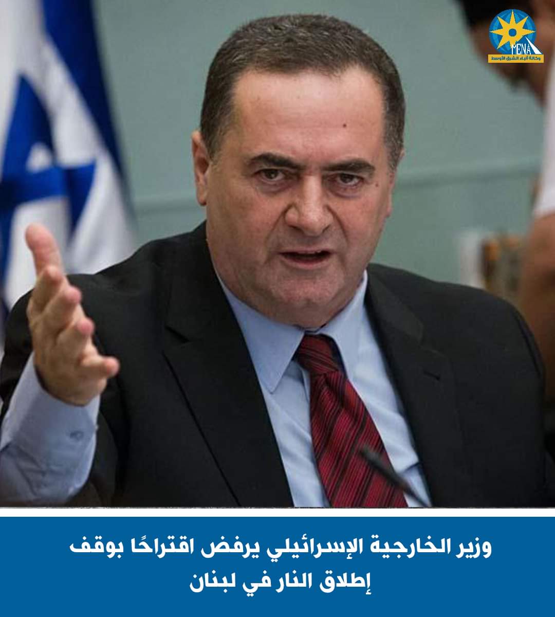 وزير الخارجية الإسرائيلى يرفض اقتراحًا بوقف إطلاق النار فى لبنان