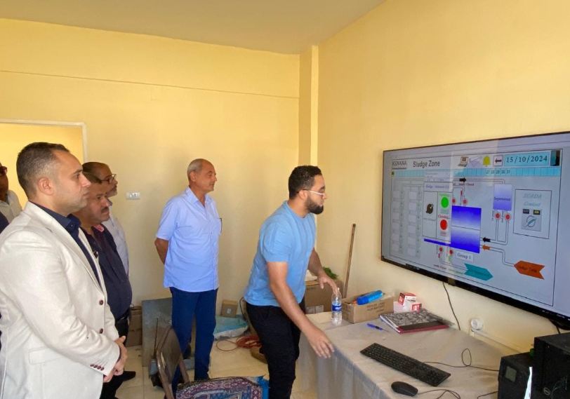 رئيس جهاز مدينة دمياط الجديدة يتفقد أعمال تطوير محطة مياه الشرب