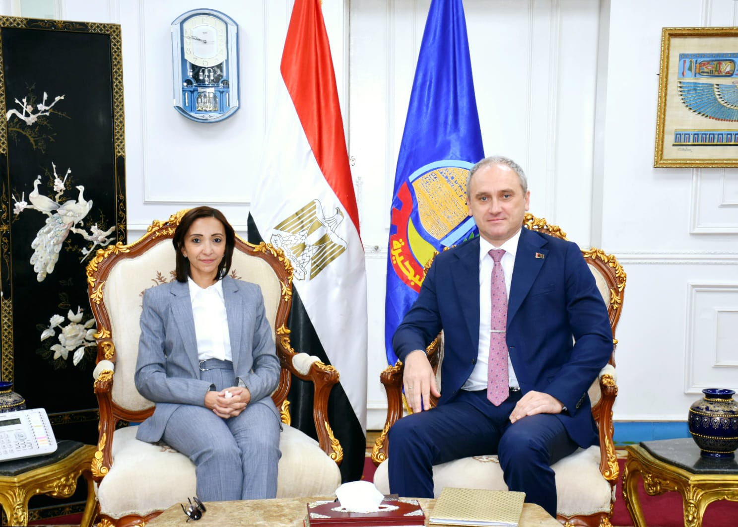 محافظ البحيرة..  تستقبل سفير بيلاروسيا للتعاون السياحي والصناعي بين البلدين