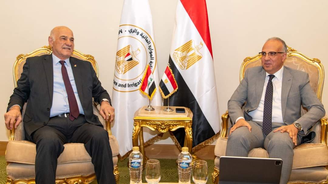 تعزيز التعاون  مع العراق فى معالجة وإعادة استخدام مياه الصرف الزراعى وتأهيل الترع والتعامل مع ورد النيل بطرق صديقة للبيئة 