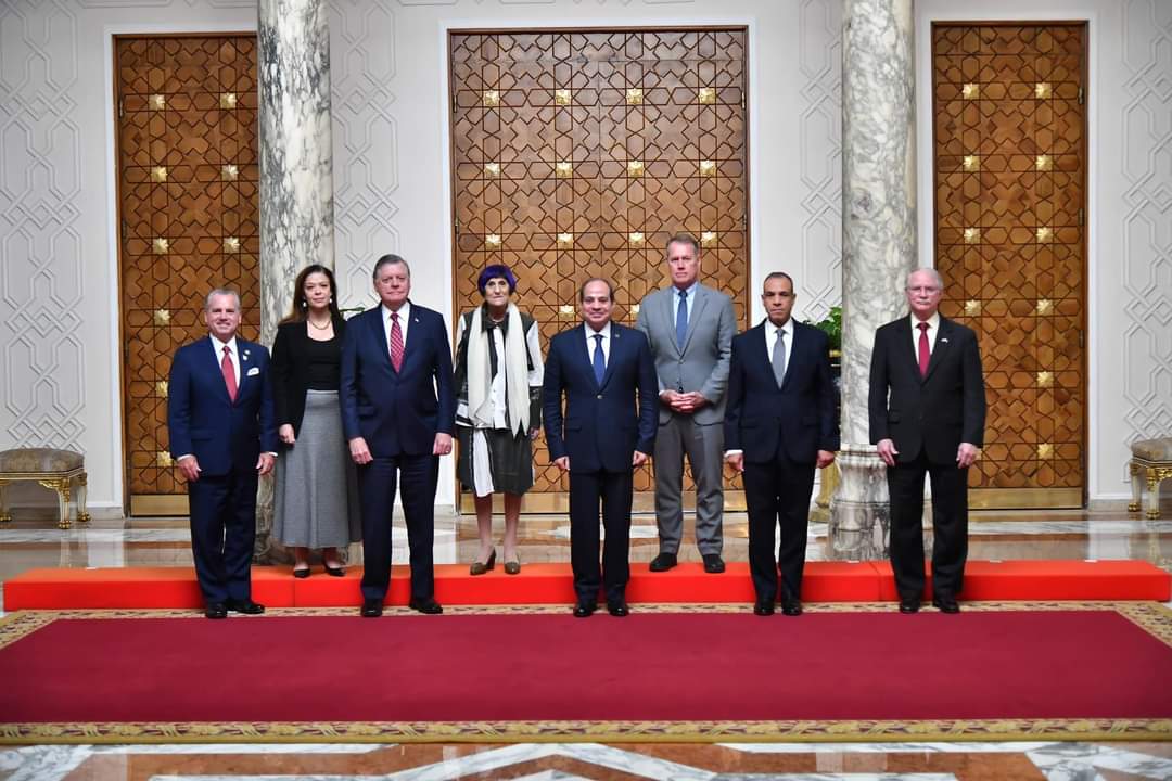 الرئيس لوفد الكونجرس الأمريكى : لابد من وضع حد للحرب الدائرة في غزة ولبنان