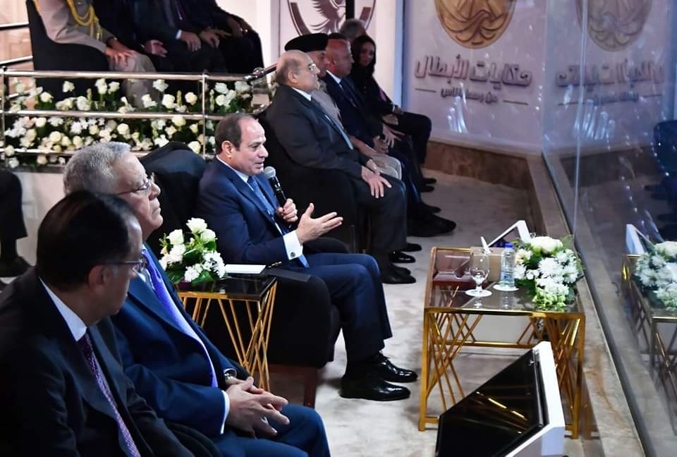 الرئيس : نصر أكتوبر وراءه إرادة شعب كامل رفض الهزيمة وتحدى نفسه والظروف