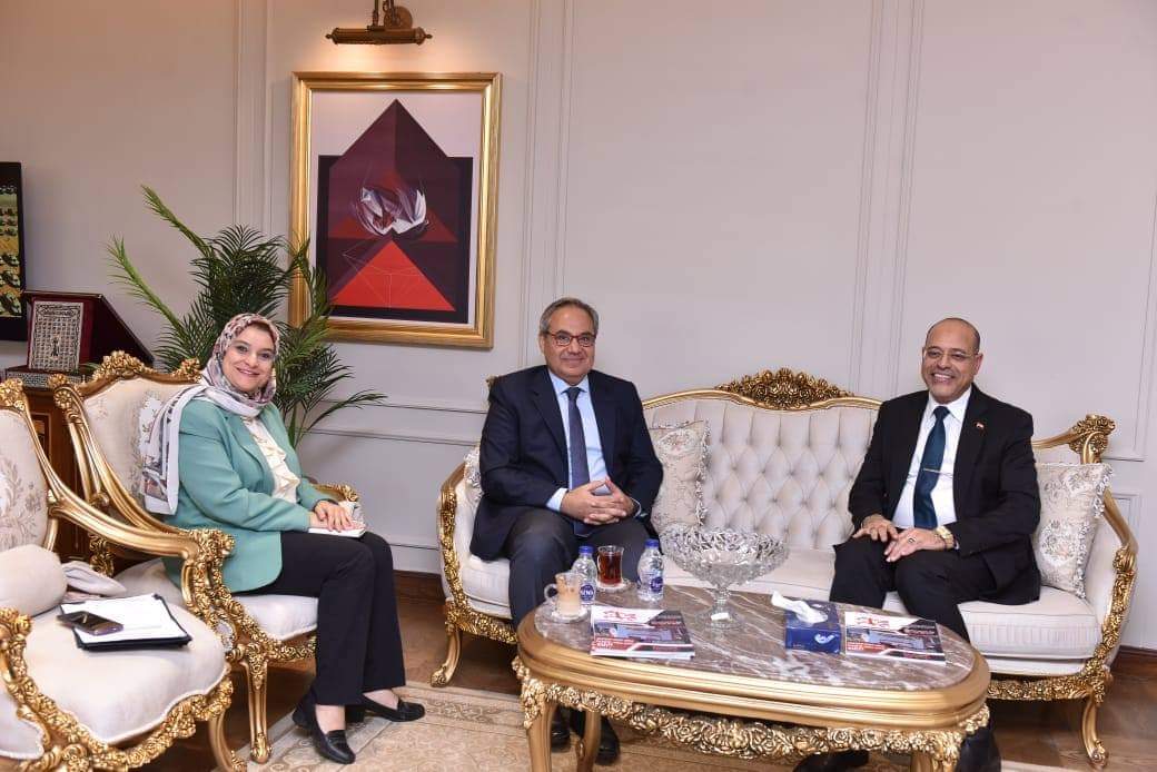 وزير العمل يلتقى السفير علاء حجازي قبل استلام مهامه كمندوب دائم لمصر بالأمم المتحدة في جنيف