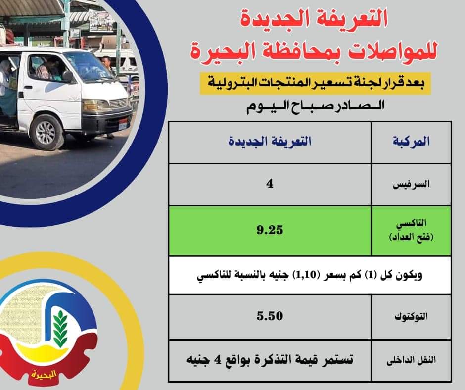 جاكلين .. تعتمد تعريفة الركوب لمركبات السرفيس والنقل العام والتاكسي