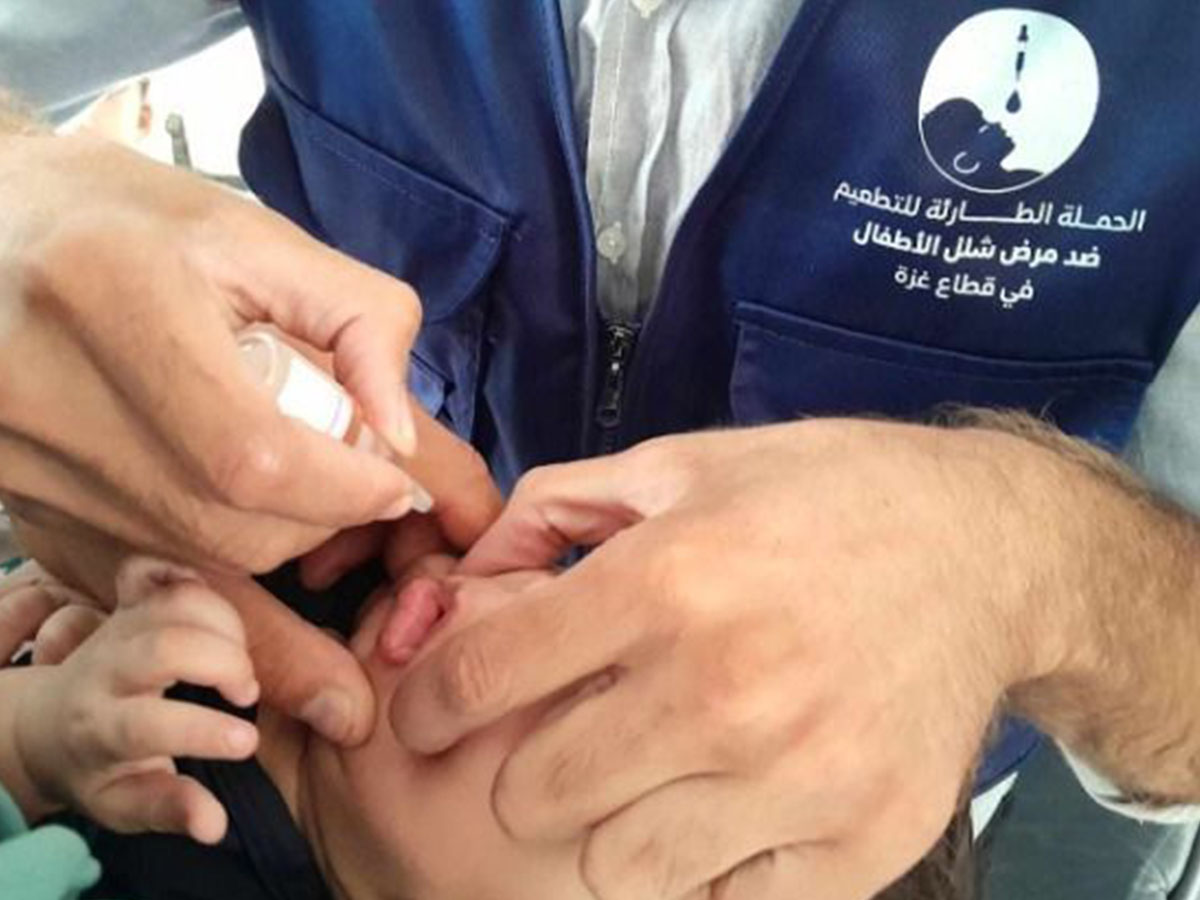 الجولة الثانية من حملة التطعيم ضد شلل الأطفال في قطاع غزة .. تنطلق غدا