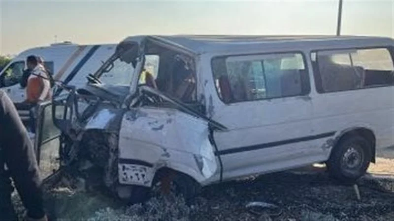 إصابة 21 سيدة وفتاة في حادث بالبحيرة