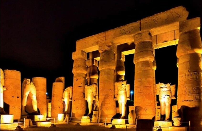 اندلاع حريق بمنطقة معبد الكرنك