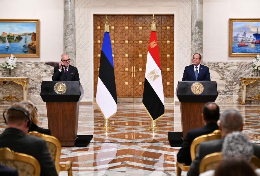 الرئيس: توافق الرؤى مع إستونيا على أهمية تكثيف العمل المشترك لتعزيز العلاقات الثنائية
