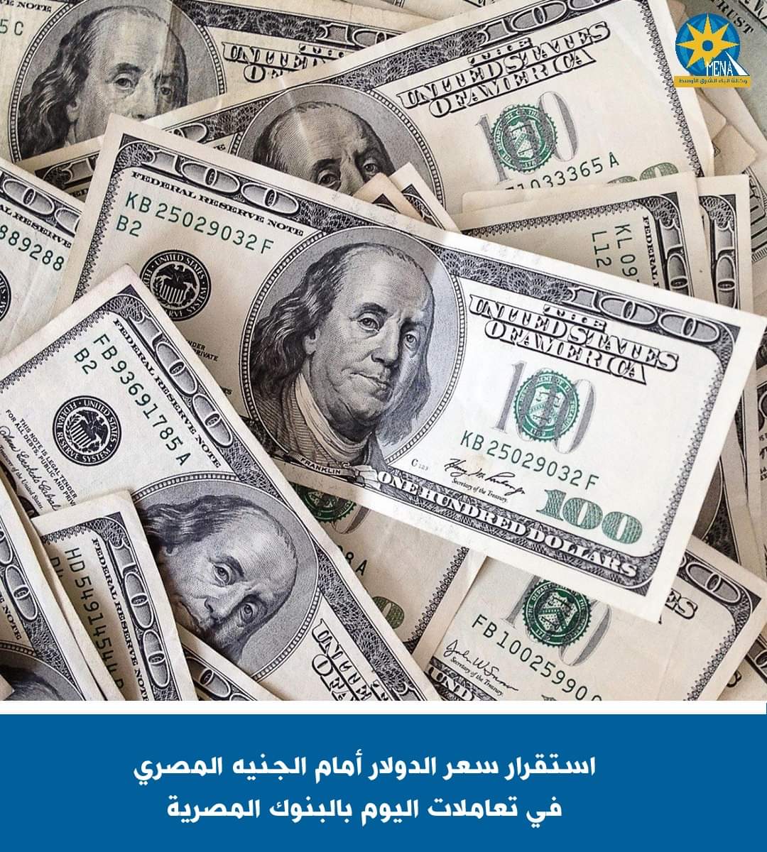 استقرار سعر الدولار أمام الجنيه المصرى