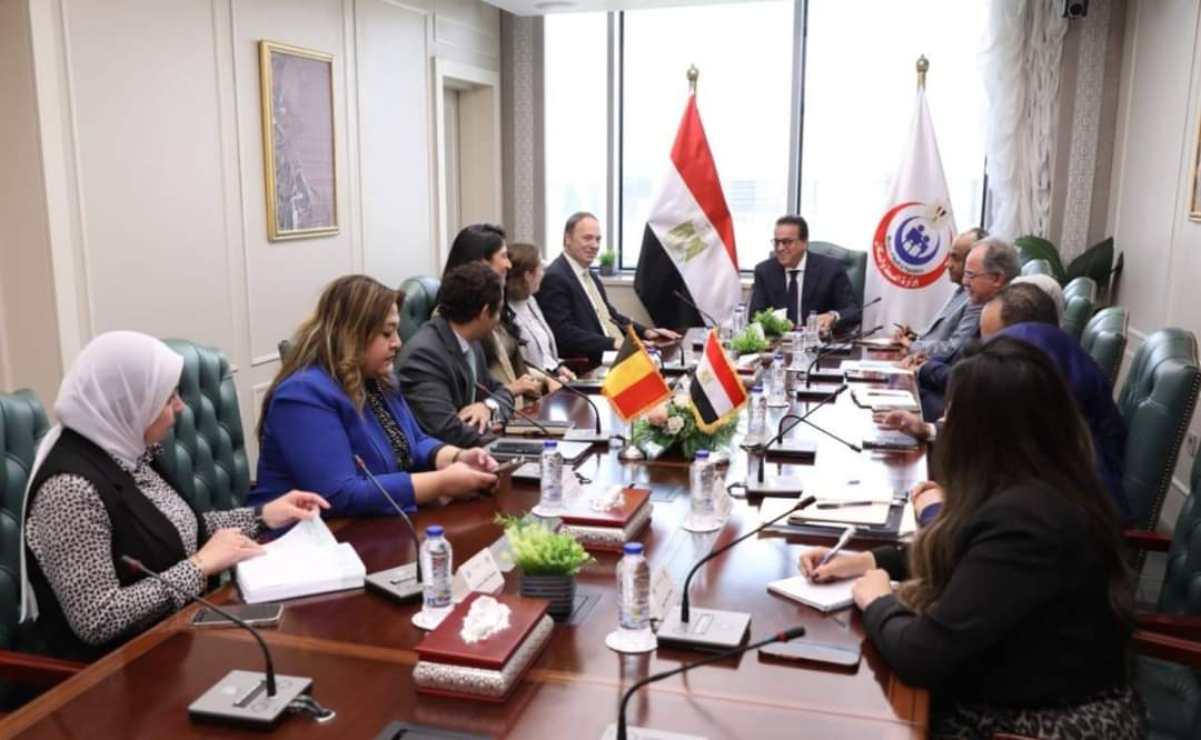 وزير الصحة يبحث مع سفير بلجيكا أوجه التعاون المشترك