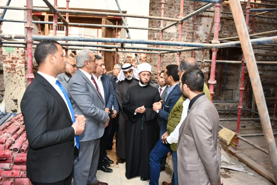 وزير الأوقاف يتابع أعمال الصيانة والترميم لمسجد عبد الرحمن كتخدا الأثرى