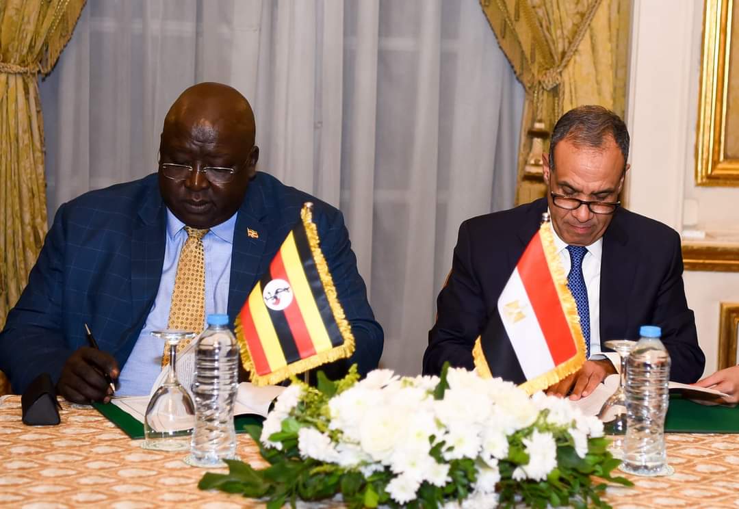 التوقيع على إعلان مشترك بين مصر وأوغند لتطوير العلاقات على المستويين الإقليمى والدولى 
