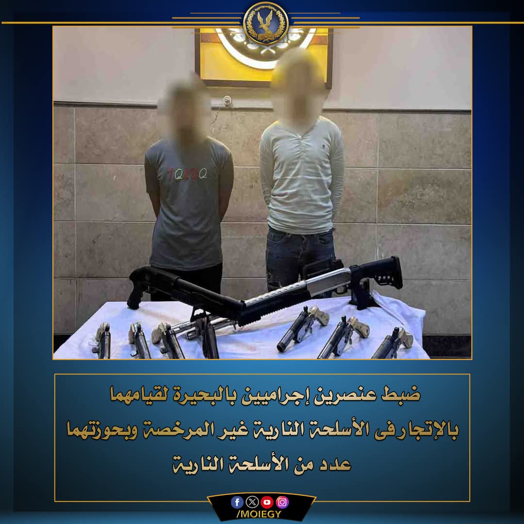 عاطلا دمنهور سقطا بالأسلحة النارية