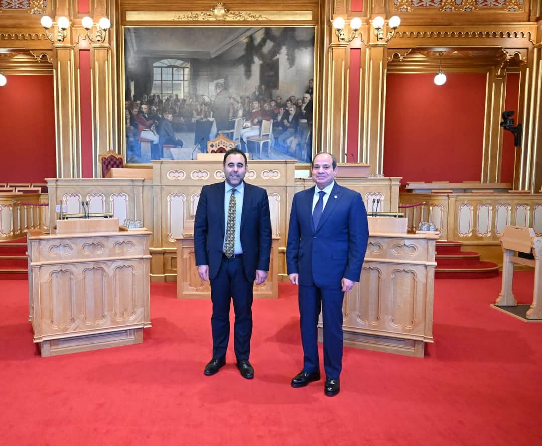 الرئيس يبحث مع رئيس البرلمان النرويجى مكافحة الإرهاب والهجرة غير الشرعية
