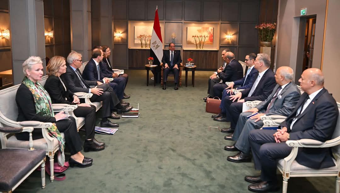 الرئيس يبحث مع 3 شركات نرويجية تعزيز التعاون الاستثمارى مع مصر