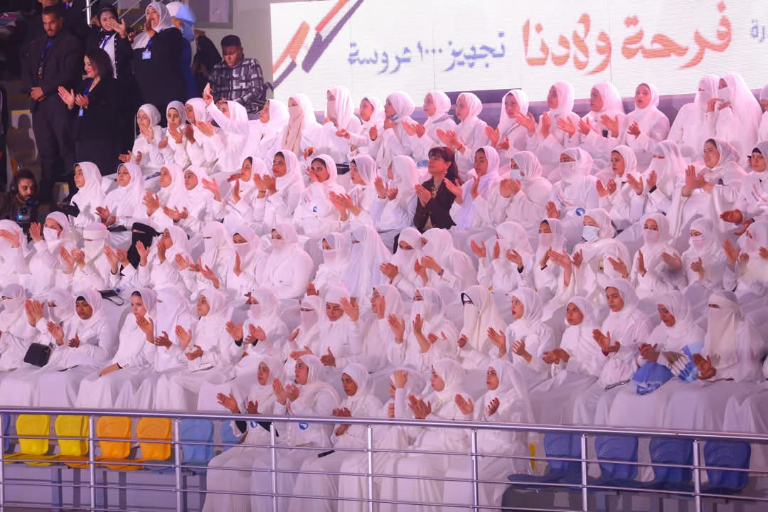 وزيرة التضامن  تشهد احتفالية حزب مستقبل وطن بتجهيز 1000 عروسة بالجيزة