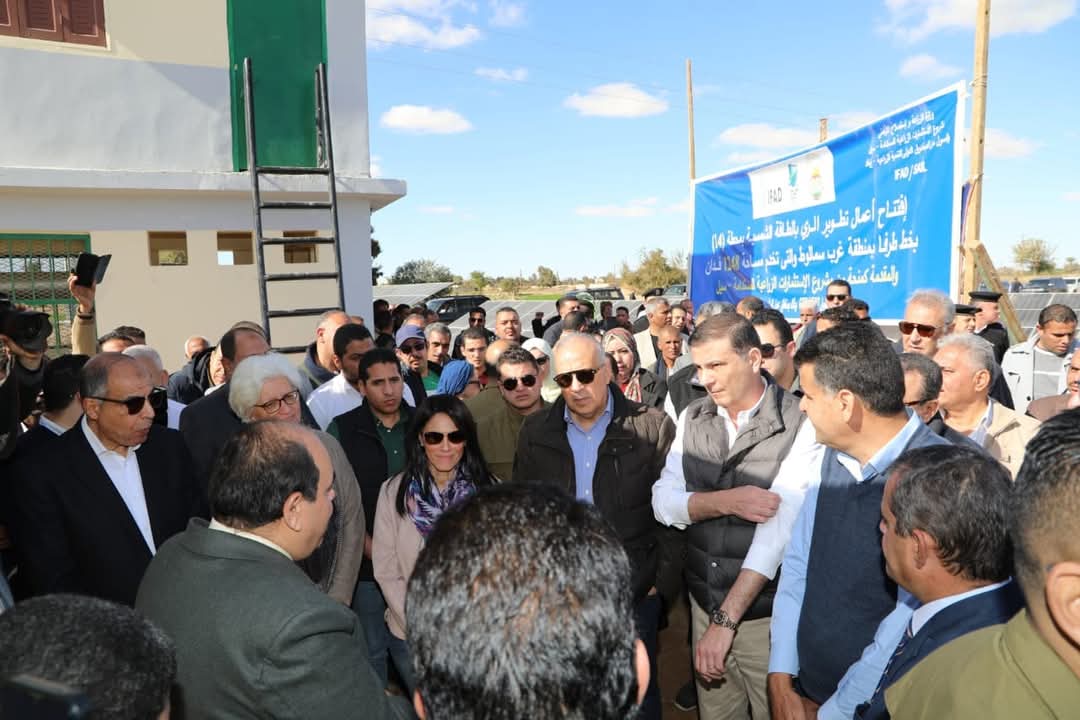 افتتاح محطة مطورة للرى باستخدام الطاقة الشمسية فى سمالوط