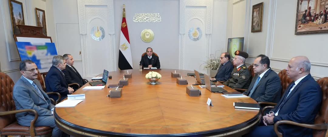 الرئيس : ضرورة تعظيم العائد الإقتصادى للموانئ المطلة على المجرى الملاحى لقناة السويس