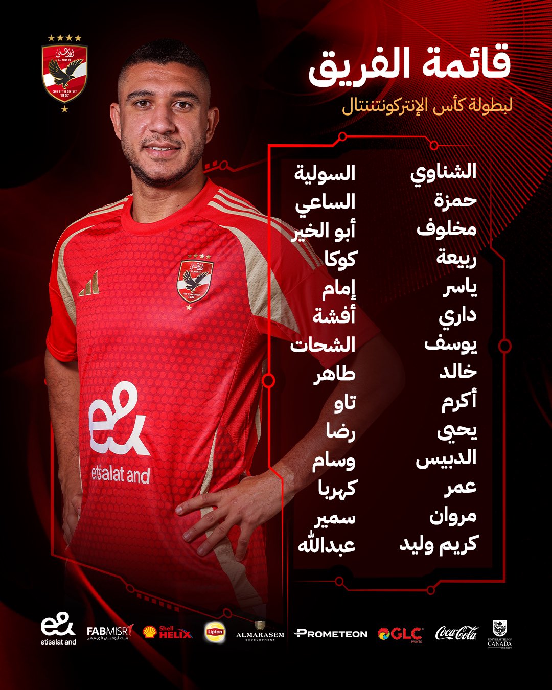 مدرب الأهلى يستبعد 5 لاعبين من بطولة كأس القارات للأندية "إنتر كونتيننتال"